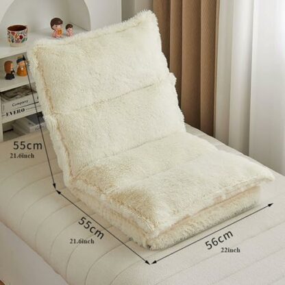 Portable Floor Chair, Backrest Floor Chair, Adjustable Tatami Chair Gaming Chair with 5 Adjustable Positions Back Support, Lazy Sofa Lounge for Playing Reading Meditating Room Recliner, Washable Chair - Image 4