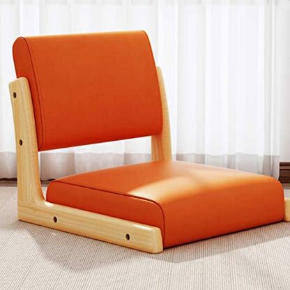Portable Floor Chair, Japanese Style Legless Tatami Chair with Back Support, Window Lazy Backrest Chair, Meditation Floor Seating for Living Room Bedroom Balcony Chair with Cushion 2 Portable Floor Chair, Japanese Style Legless Tatami Chair with Back Support, Window Lazy Backrest Chair, Meditation Floor Seating for Living Room Bedroom Balcony Chair with Cushion - Image 2