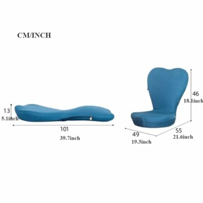 Portable Floor Chair, Multi Functional Floor Chair with Back Support, Floor Gaming Chair, Yoga Chair, Padded Folding Sofa Chair, Sleeper Bed, Adjustable Meditation Chair, Portable Floor Seat for Adult - Image 4