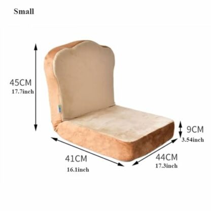 Floor Chair Toast Shaped Floor Chair with Back Support, Lazy Sofa Backrest Chair with 6 Adjustable Position, Padded Sleeper Bed Couch Recliner, Floor Gaming Meditation Tatami Chair for Adults Kids Med - Image 4