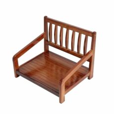 Portable Floor Chair with Backrest Japanese Style Wooden Lazy Floor Chair with Armrests Legless Tatami Chair for Bay Window, Living Room, Bedroom