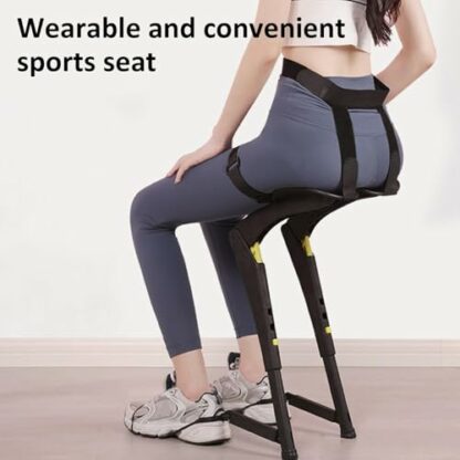 Portable Folding Invisible Wearable Chair Leg Brace Outdoor Fishing Stool with Ergonomic Seat and 3 Gear Adjustable Design 4 Portable Folding Invisible Wearable Chair Leg Brace Outdoor Fishing Stool with Ergonomic Seat and 3 Gear Adjustable Design - Image 4
