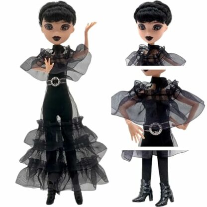 Pretty Dark Doll and Accessories, Family Dolls Collection, Gothic Doll Dressed in Black Gothic Gown, Inspired by Dance Scene 3 Pretty Dark Doll and Accessories, Family Dolls Collection, Gothic Doll Dressed in Black Gothic Gown, Inspired by Dance Scene - Image 3
