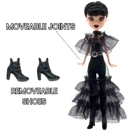 Pretty Dark Doll and Accessories, Family Dolls Collection, Gothic Doll Dressed in Black Gothic Gown, Inspired by Dance Scene 4 Pretty Dark Doll and Accessories, Family Dolls Collection, Gothic Doll Dressed in Black Gothic Gown, Inspired by Dance Scene - Image 4