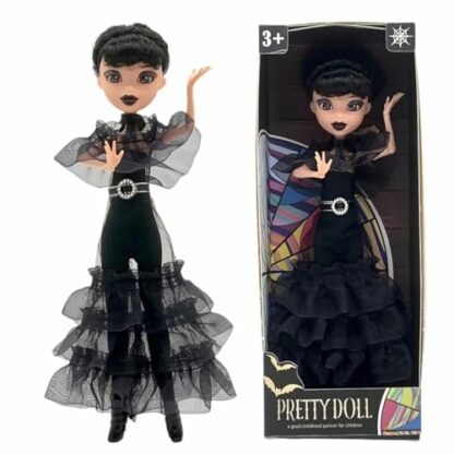 Pretty Dark Doll and Accessories, Family Dolls Collection, Gothic Doll Dressed in Black Gothic Gown, Inspired by Dance Scene 2 Pretty Dark Doll and Accessories, Family Dolls Collection, Gothic Doll Dressed in Black Gothic Gown, Inspired by Dance Scene - Image 2
