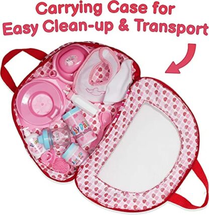 Prextex 18-Piece Baby Doll Accessories Set with Carrying Case - The Ultimate Stocking Filler for Kids, Toddlers, and Girls - Includes Everything for Lifelike Baby Doll Playtime Fun 4 Prextex 18-Piece Baby Doll Accessories Set with Carrying Case - The Ultimate Stocking Filler for Kids, Toddlers, and Girls - Includes Everything for Lifelike Baby Doll Playtime Fun - Image 4