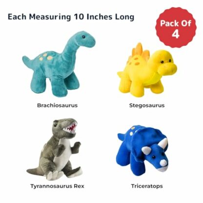 Prextex Soft Toy Dinosaur Plushies - Stuffed Animals Plush Toys - Gifts & Toys for Boys & Girls - Image 4