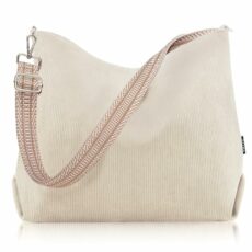 Prite Corduroy Tote Bag for Women with Zipper, Large Capacity Shoulder Bags with Adjustable Strap and Pockets Waterproof Handbag for Work School Shopping Travel College