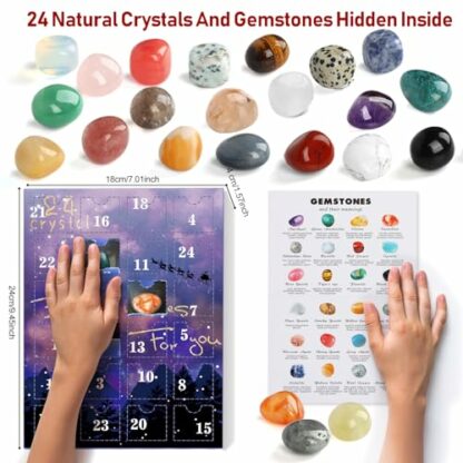 RAMXCION Crystal Advent Calendar 2024 for Kids,24 Days Crystals Minerals Fossils Advent Calendar Gemstone Christmas Countdown Calendar Enthusiasts Rock Collection Girls Boys Women Men 3 RAMXCION Crystal Advent Calendar 2024 for Kids,24 Days Crystals Minerals Fossils Advent Calendar Gemstone Christmas Countdown Calendar Enthusiasts Rock Collection Girls Boys Women Men - Image 3