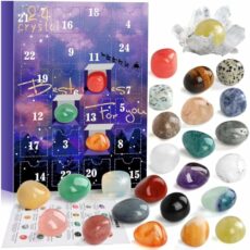 RAMXCION Crystal Advent Calendar 2024 for Kids,24 Days Crystals Minerals Fossils Advent Calendar Gemstone Christmas Countdown Calendar Enthusiasts Rock Collection Girls Boys Women Men