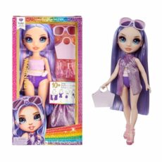 Rainbow High Swim & Style - Violet (Purple) - 28 cm Doll with Shimmery Wrap to Style 10+ Ways - Removable Swimsuit, Sandals, Fun Play Accessories - Kids Toy - Great for Ages 4-12 Years