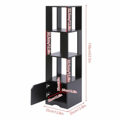 Rainbow Tree 360° Rotating Bookshelf Corner Slim Storage Shelf, 6-Tier Tall Bookcase Shelving Unit, Display Storage Shelf Organizer for Living Room Bedroom 3 Rainbow Tree 360° Rotating Bookshelf Corner Slim Storage Shelf, 6-Tier Tall Bookcase Shelving Unit, Display Storage Shelf Organizer for Living Room Bedroom - Image 3