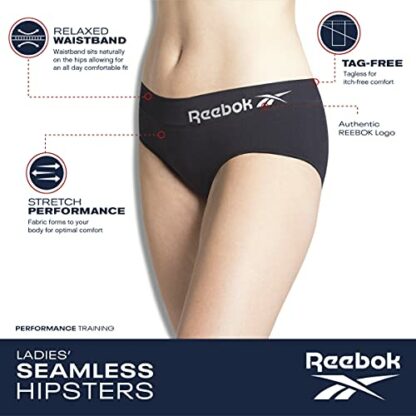 Reebok Women's Underwear - Seamless Hipster Briefs (10 Pack) 4 Reebok Women's Underwear - Seamless Hipster Briefs (10 Pack) - Image 4