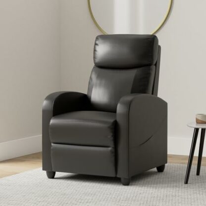 Requena Recliner Armchair PU Leather Sofa Lounge Seating Adjustable Leg Rest and Reclining Functions for Living Room HQ-8256 - Image 3