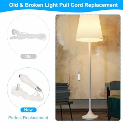 Risipu Bathroom Light Pull Cord, Pull Cord Handle with 150cm Light Pull Cord Extension for Bathroom Toilet Light Ceiling Light Fan Switch 4 Risipu Bathroom Light Pull Cord, Pull Cord Handle with 150cm Light Pull Cord Extension for Bathroom Toilet Light Ceiling Light Fan Switch - Image 4