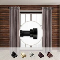 Rod Desyne Side Curtain Rod, Black