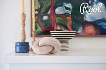 Rool Coffee Table Decor Items Coffee Table Books Dcor Hardcover Modern Object Console Table Dcor Wood Chain Link Knot Dcor - Image 3