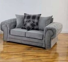 Rosemont Furniture - Verona 2C2 Corner for Living Room, Grey Fabric UK Upholstered Corner Sofa
