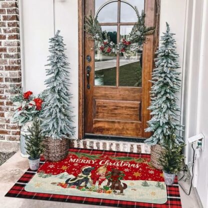 Roszwtit Funny Front Door Mat 30 X 17 Inch Funny Doormat Indoor Outdoor Entrance Linen Floor Mat Non Slip Rubber Welcome Mats - Image 3
