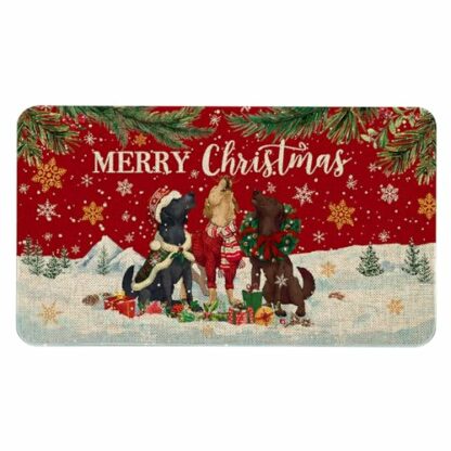 Roszwtit Funny Front Door Mat 30 X 17 Inch Funny Doormat Indoor Outdoor Entrance Linen Floor Mat Non Slip Rubber Welcome Mats - Image 2