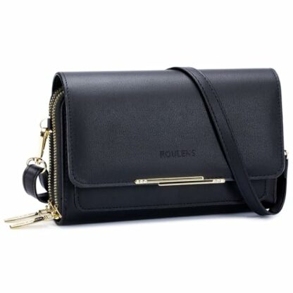 Roulens Small Crossbody Phone Bag for Women,PU Leather Mobile Phone Bags Card Holder Purse and Handbags,Shoulder Bag with Adjustable Strap - Image 2