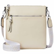 Roulens Trendy Crossbody Bag for Women,Lightweight Medium Crossbody Purse Soft Leather Women's Shoulder Handbags with Adjustable Wide Strap