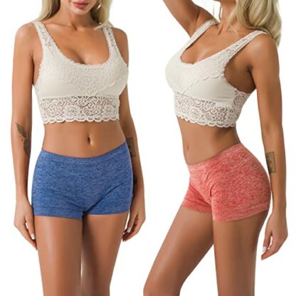 Ruxia Womens Boxer Shorts Seamless Boyshort Panties for Under Dresses Ladies Underwear Shorts 5 Pack - Image 4