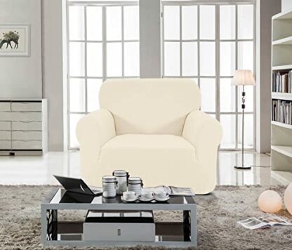 SAMSTEX Stylish Sofa Cover Stretch 1-Piece Sofa Slipcovers High Stretch Sofa Covers 3 Seater Thick Soft Sofa Protector Machine Washable Non Slip Couch Covers - Image 3