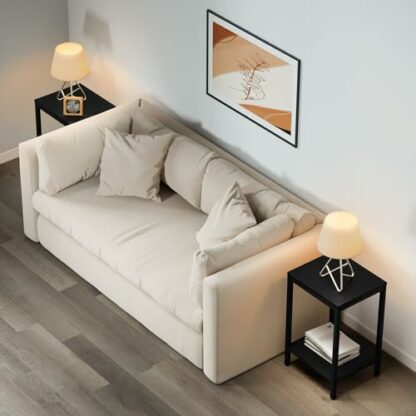 SAYGOER Small Side Table with Storage 2 Tier Bedside Table - Image 4