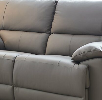 SC Furniture Ltd Grey High Grade Leather Manual Reclining 3 Seater Sofa or 2 Seater Manual Recliner Sofa or Reclining Armchair Suite OREGON - Image 4