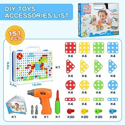 SHAWE 3D Take Apart Toy for 3 4 5 Years Old Boys– Creative Construction Toy Kit – Puzzles Assembly DIY Play Toy Set with Storage Box - Image 3