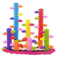 SIENIANLINE Gears Interlocking Learning Set, STEM Construction Toy Set - Building Kit Toys 180 Pcs - 10 Colors