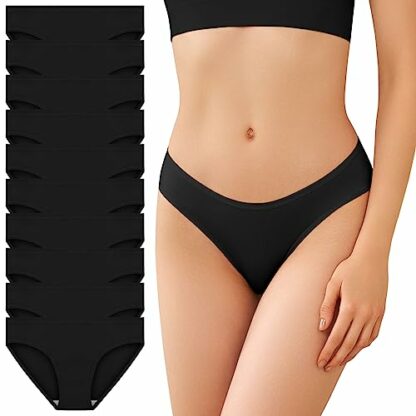 SIMIYA Womens Bikini Briefs, Cotton Knickers Low Rise Hipster Panties Soft Stretchy Female Underwear - Image 2