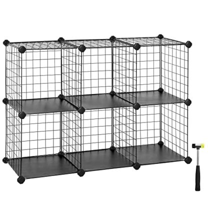 SONGMICS Storage Cabinet Lattice Shelf 6 Modular Cubes Bathroom Children's Bedroom Living Room Books - Image 2