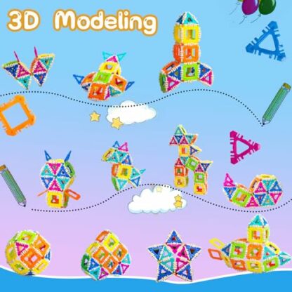 STEM Building Blocks Set Building Toys for 3 4 5 6 7 8 Years Old Construction Preschool Kindergarten Toys for Kids Ages 3-8 Connecting Toys for Toddlers Christmas Birthday Gift for Boys Girls Age 3+ 4 STEM Building Blocks Set Building Toys for 3 4 5 6 7 8 Years Old Construction Preschool Kindergarten Toys for Kids Ages 3-8 Connecting Toys for Toddlers Christmas Birthday Gift for Boys Girls Age 3+ - Image 4