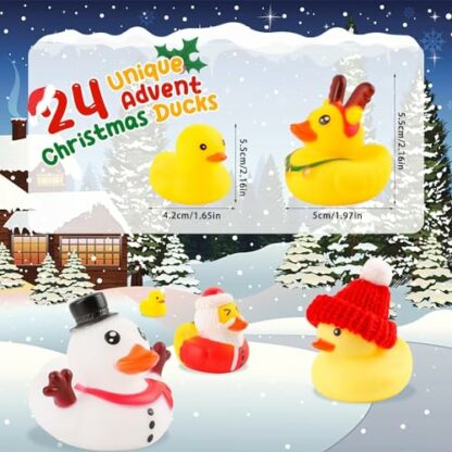 SULOLI Advent Calendar 2024 Kids,Rubber Duck Advent Calendar 2024 Duck Advent Calendar 2024 Christmas Advent Calendar 2024 Christmas Novelty Gifts - Image 3
