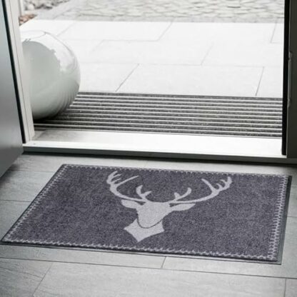 Salonloewe doormat grey size 50x75 cm - Image 3
