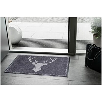 Salonloewe doormat grey size 50x75 cm - Image 4