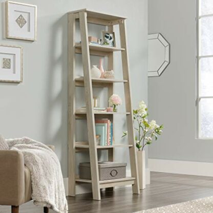 Sauder Trestle 5-Shelf Bookcase, Chalked Chestnut finish - Image 3