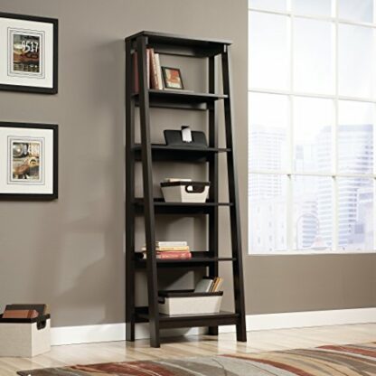 Sauder Trestle 5-Shelf Bookcase, Jamocha Wood - Image 3