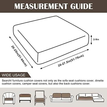 SearchI Printed Sofa Couch Cushion Covers Replacement Couch Seat Covers Stretch Patterned Sofa Seat Slipcovers Washable Furniture Protectors Sofa Slipcover Soft with Elastic Bottom - Image 4