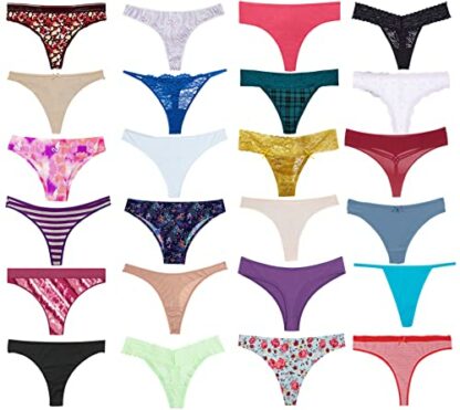 Sexy Lace G String T Back Thongs Panties 12 Packs Assorted Stylish Thongs for Women Sexy Seamless Woman G String Panties - Image 3