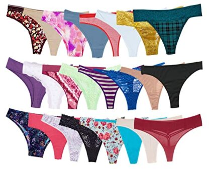 Sexy Lace G String T Back Thongs Panties 12 Packs Assorted Stylish Thongs for Women Sexy Seamless Woman G String Panties - Image 2