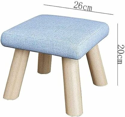 Shoe Bench Foot Stool Ottoman Footrest Footstool Foot Stool Dressing Table Footrest Sofa Stool, Solid Wood Stool,Fabric Hall, Bedroom Footstool - Image 3