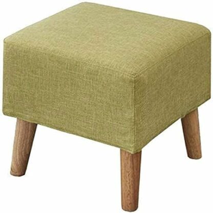 Shoe Bench Foot Stool Ottoman Footrest Footstool Foot Stool Dressing Table Footrest Sofa Stool, Solid Wood Stool,Fabric Hall, Bedroom Footstool - Image 4