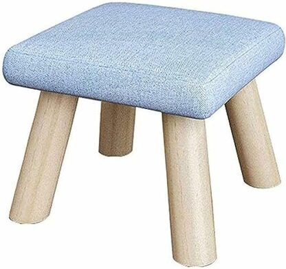Shoe Bench Foot Stool Ottoman Footrest Footstool Foot Stool Dressing Table Footrest Sofa Stool, Solid Wood Stool,Fabric Hall, Bedroom Footstool - Image 2