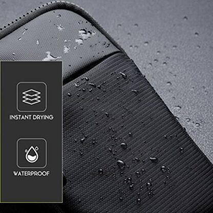 Simptech Mini Sling Crossbody Chest Bag Running Belt Phone Holder Dual Pocket Water Resistant Fanny Pack Hands-Free for Runner Workout Hiking Cycling Travelling - Image 4