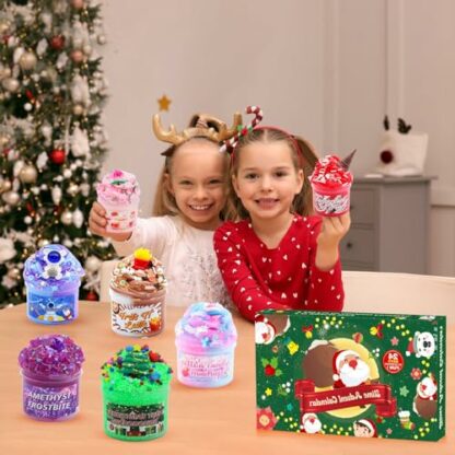 Slime Advent Calendar 2024 - Christmas Countdown Calendars 24 Days of Surprises with Different Texture Slime and Toys Kit Funny Gifts for Toddler Kids Teens Girls Boys 4 5 6 7 8 9 10 11 12 Year Old 3 Slime Advent Calendar 2024 - Christmas Countdown Calendars 24 Days of Surprises with Different Texture Slime and Toys Kit Funny Gifts for Toddler Kids Teens Girls Boys 4 5 6 7 8 9 10 11 12 Year Old - Image 3