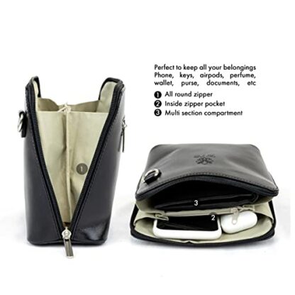 Small Vera Pelle Handbag Genuine Leather Cross Body Bag for Women Italian Mini Shoulder Bag Highquality Strap - Image 4