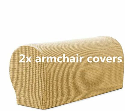Sofa Armrest Protectors for Armchairs, Sofas, Non-Slip Armchair, 2PCS/Set Fleece Premium Armrest Covers Stretchy Chair Sofa Couch Arm Protector Stretch Fit - Image 5